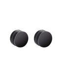 Plain black magnetic metallic stud (NON-PIERCED)