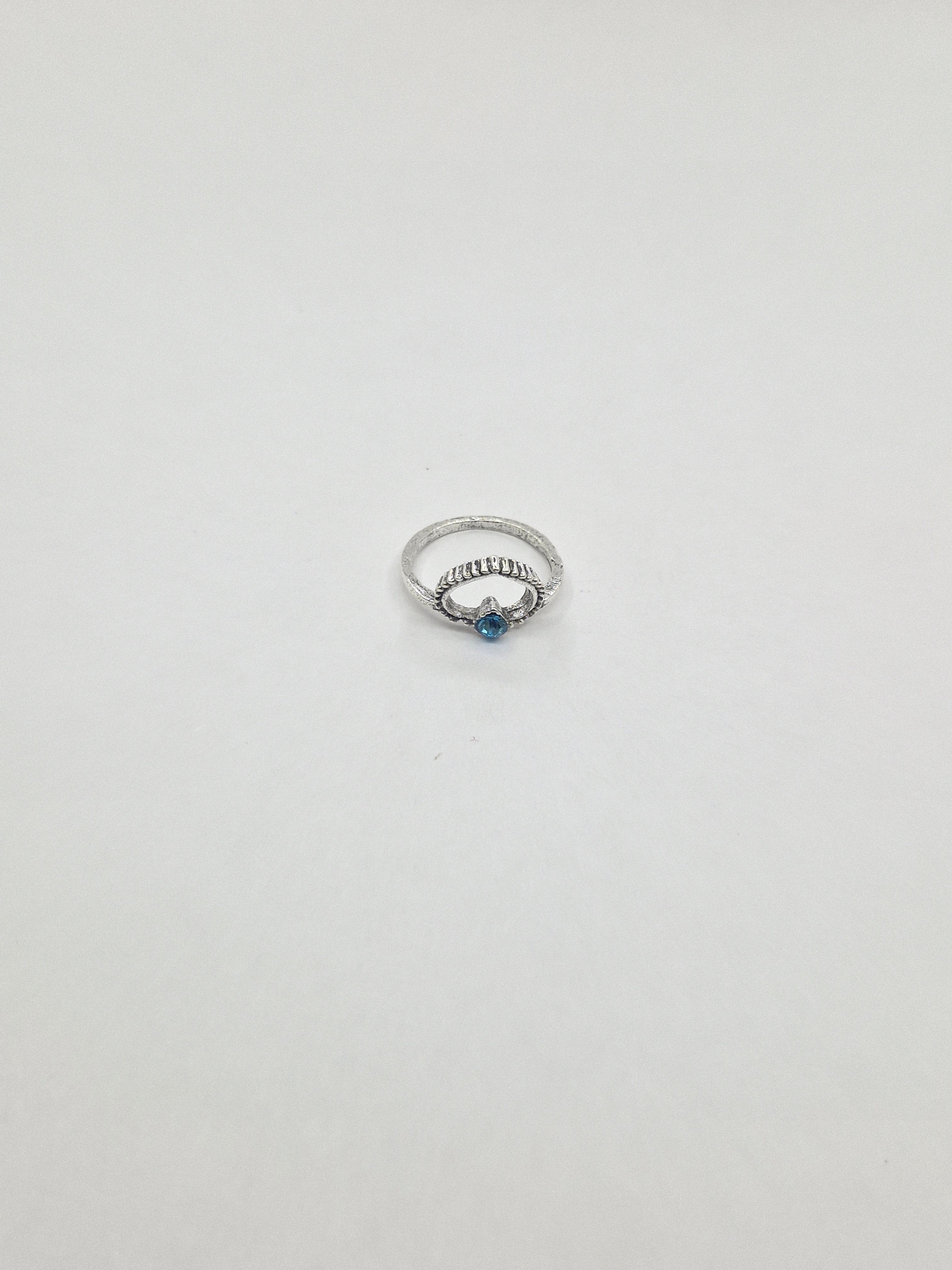 Azure Mystic Boho Ring Stack