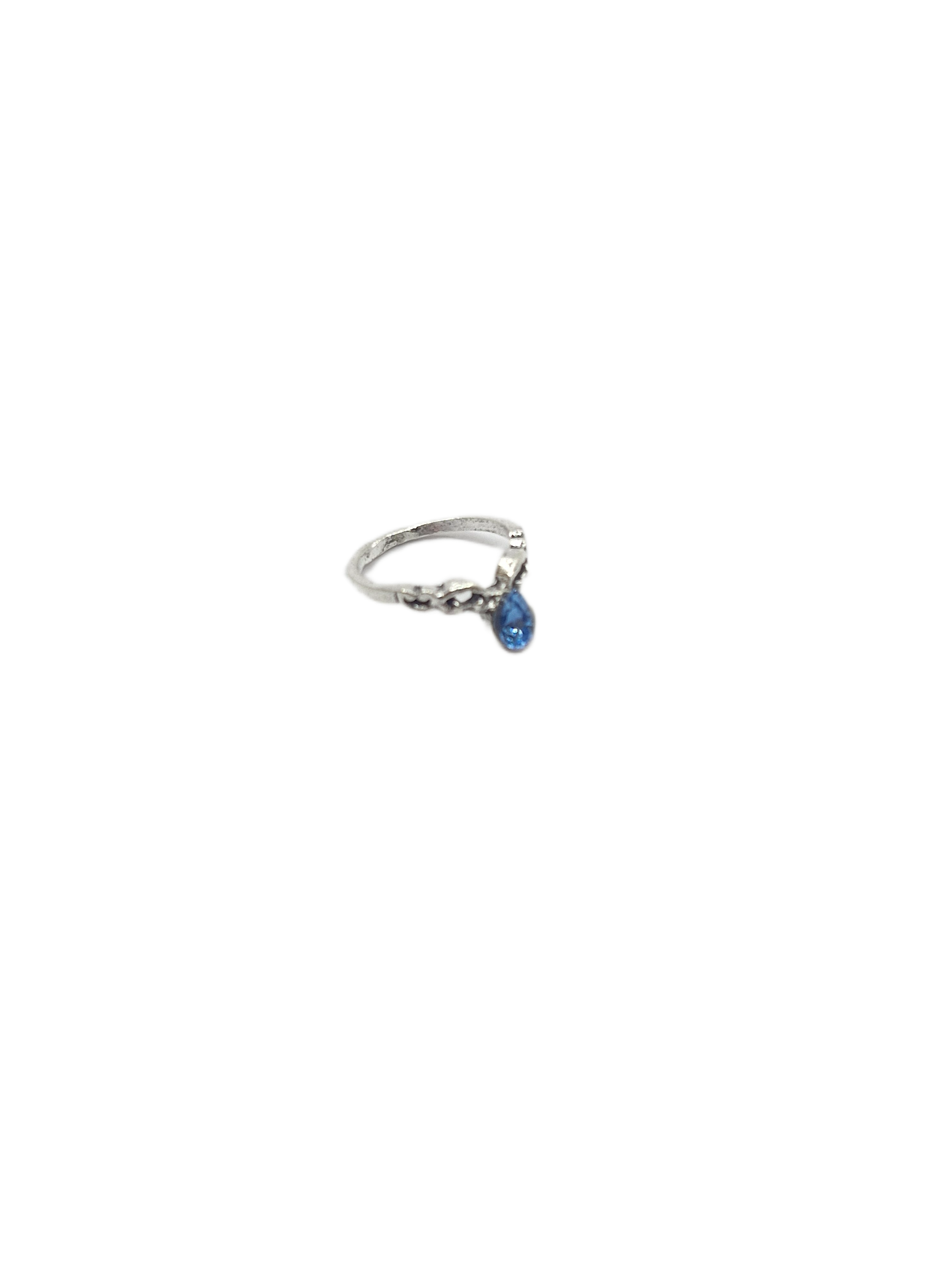 Blue Petal Statement Ring