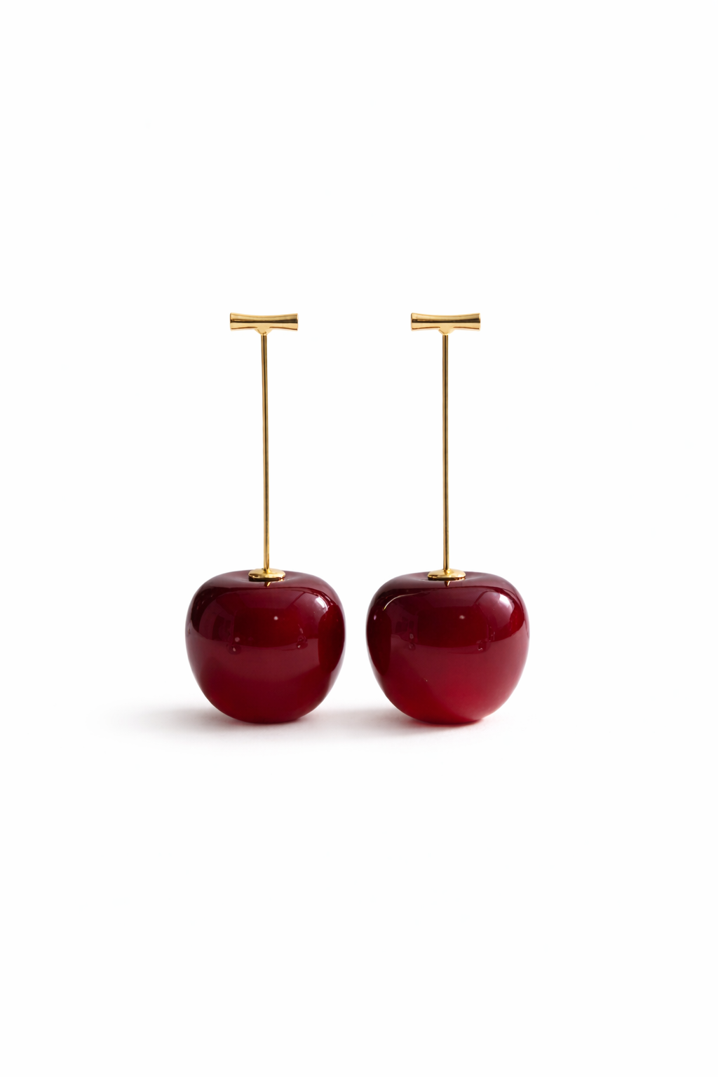 Simple Cherry Drop Earrings