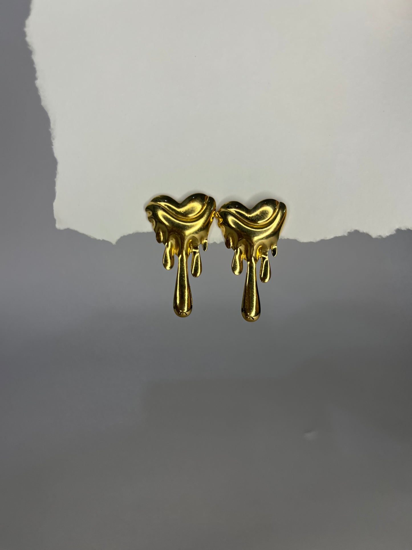 Melting Heart Earrings — Liquid Love, Bold Expressio