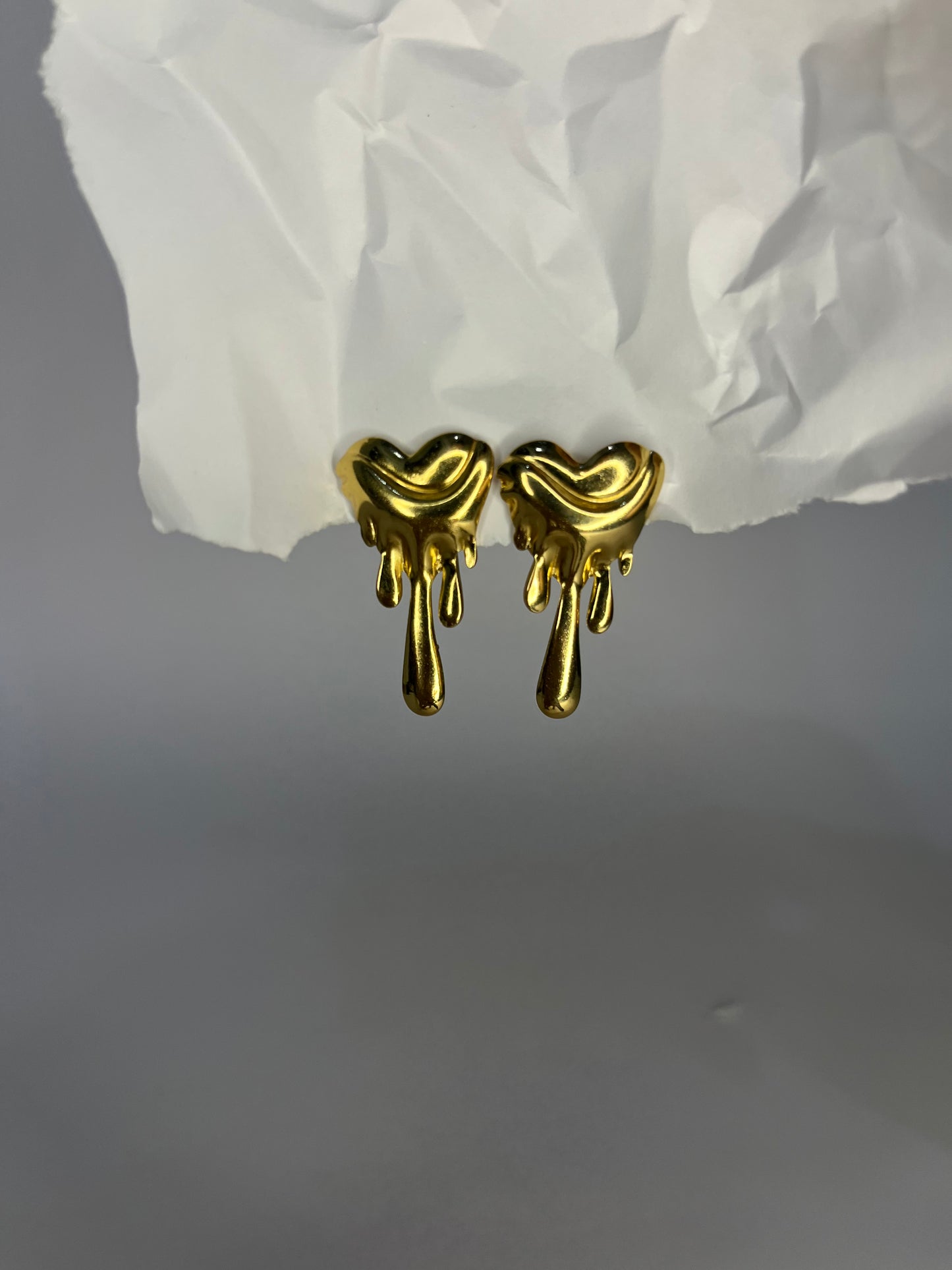 Melting Heart Earrings — Liquid Love, Bold Expressio