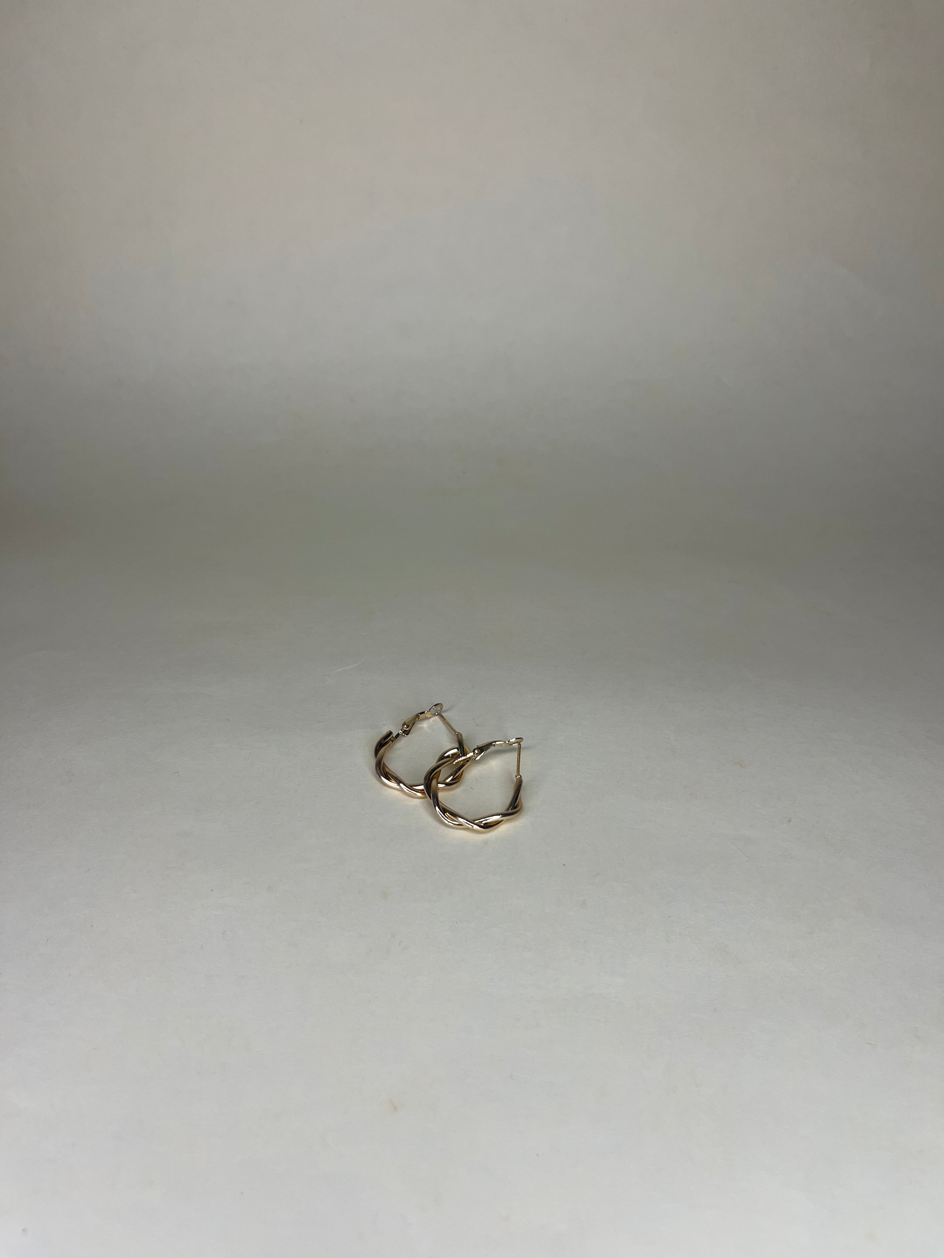 Twisted Gold Hoops- Earrings