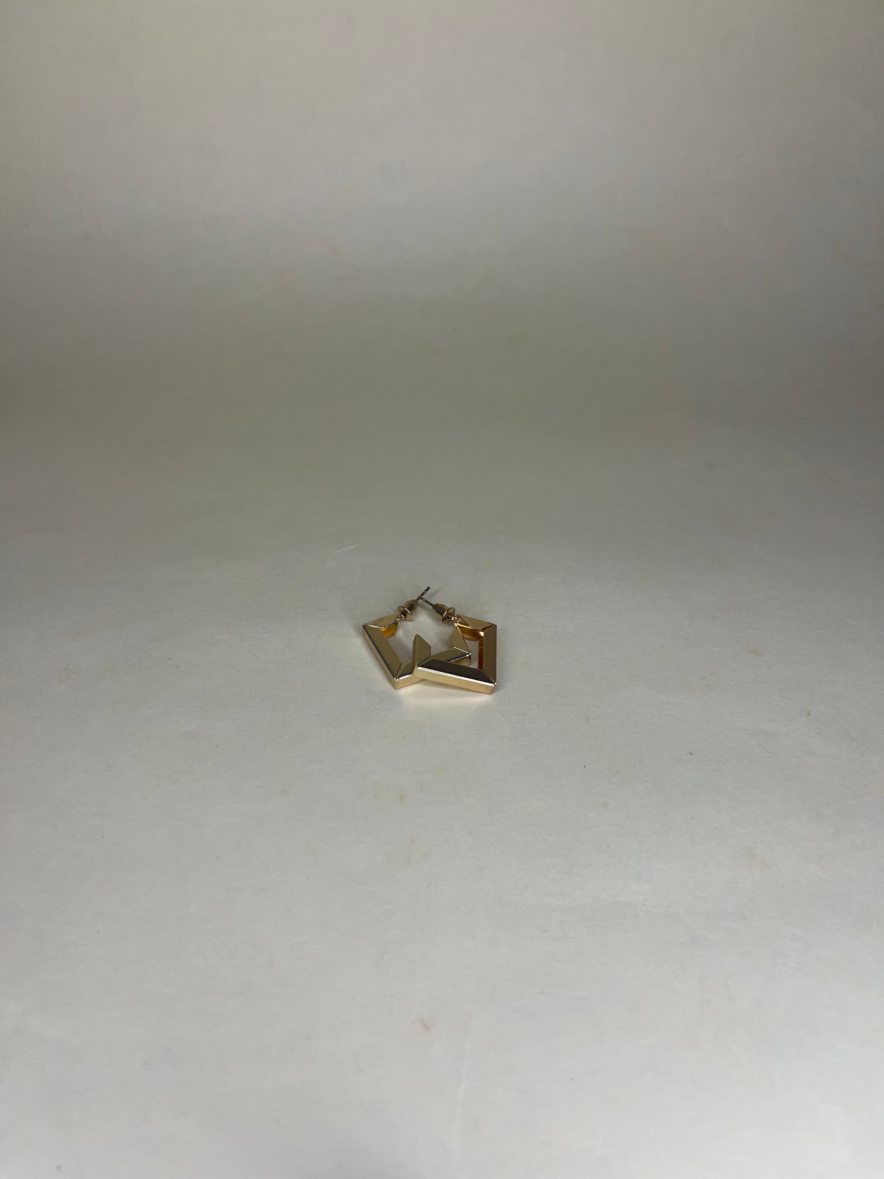 Geometric Square Hoops-Earrings