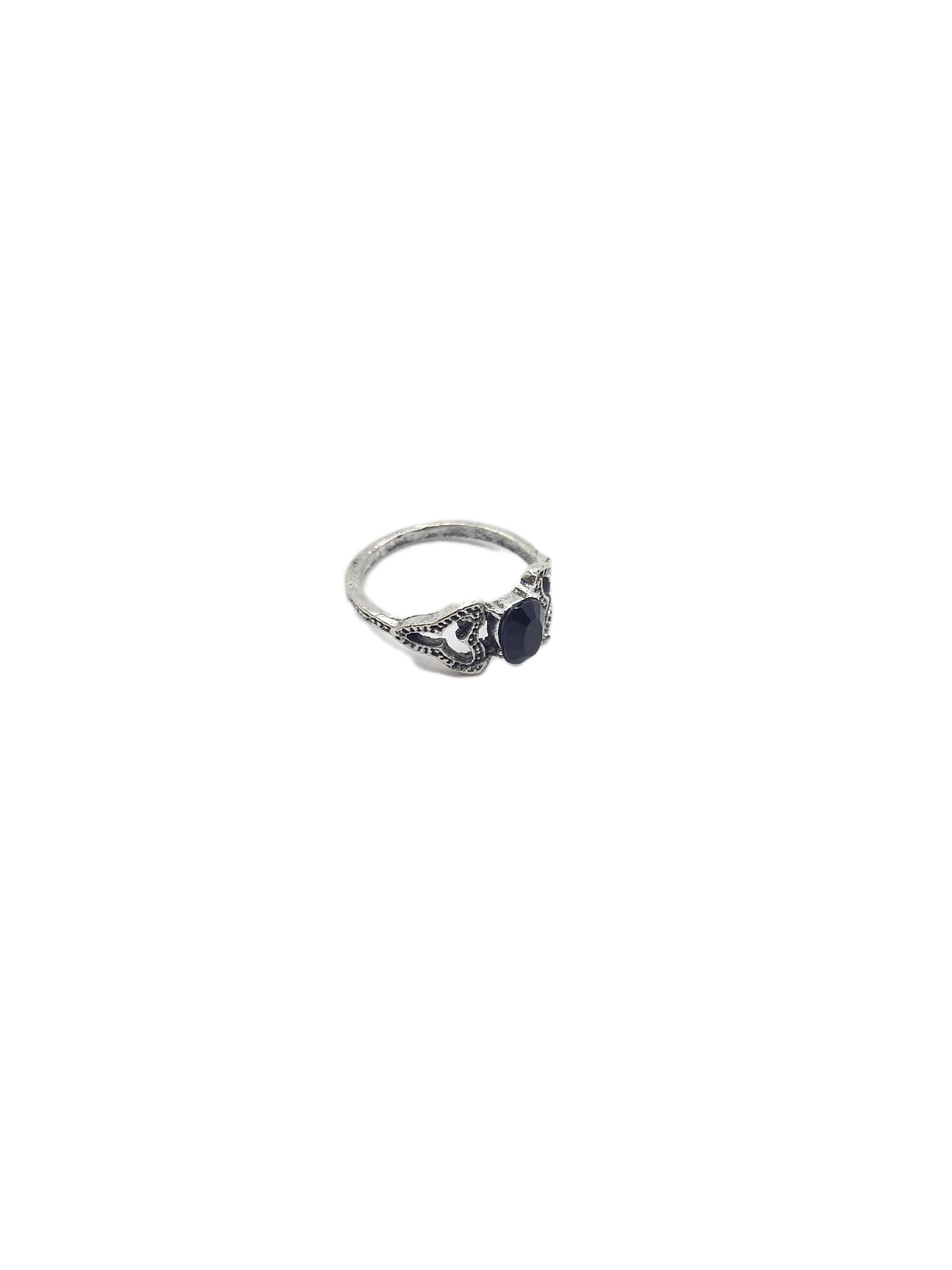 Midnight Heartstone Ring