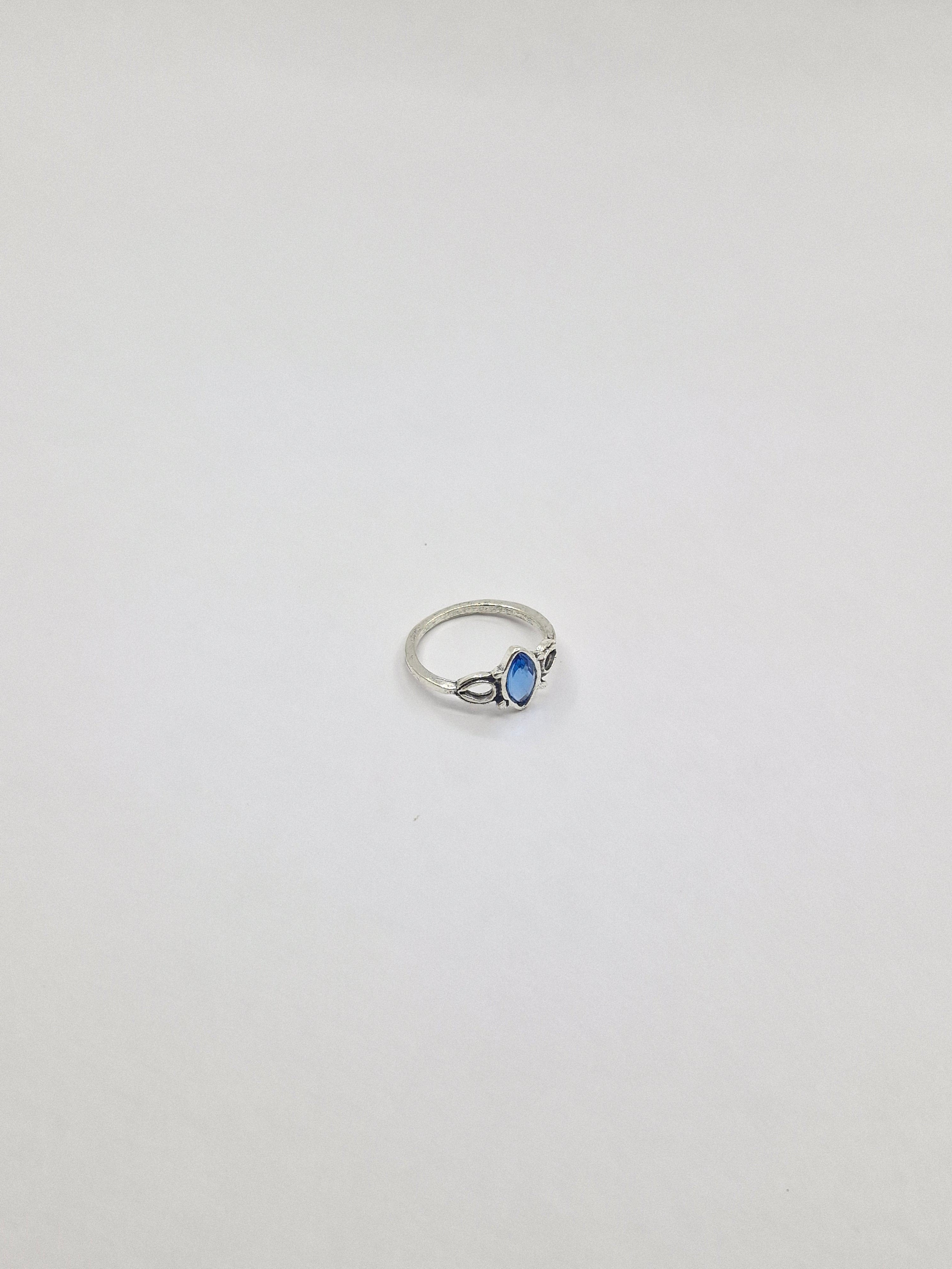Azure Mystic Boho Ring Stack