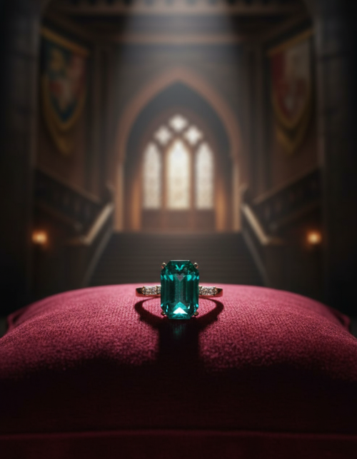 Emerald Archive Ring — Stories Etched in Green