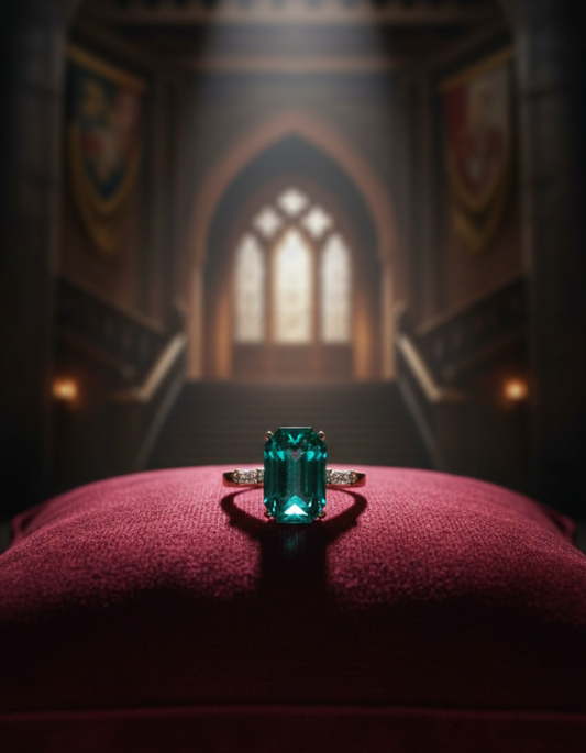 Emerald Archive Ring — Stories Etched in Green