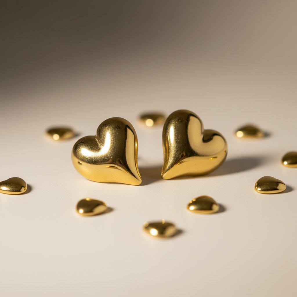 Hammered Flower Studs