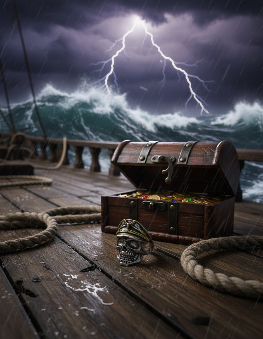 Pirate's Crest Ring — Conquer with Charm