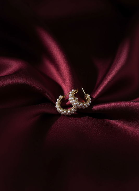Pearl Elegance Hoops