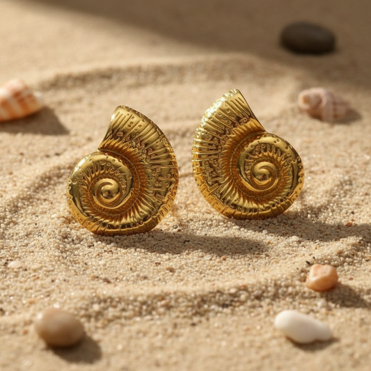 Nautilus Shell Studs