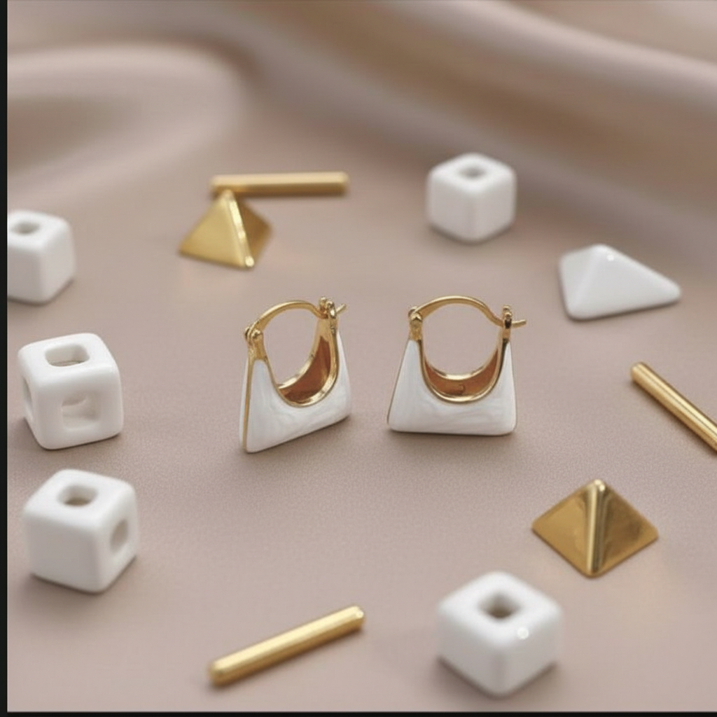 Enamel Handbag Hoops