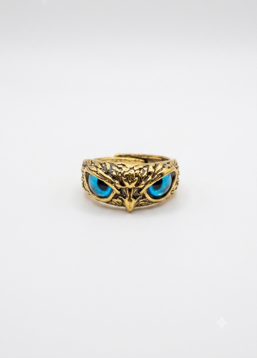 Athena Vintage Owl Eye Statement Ring